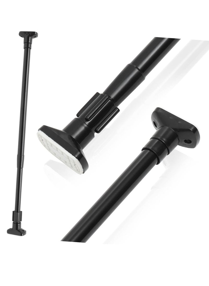 Extendable Clothes Rail, 70-120cm Stainless Steel Extendable Clothes Rail Pole - Hanging Rails for Clothes, Wardrobe, Shower, Kitchen, Windows Adjustable Shower Curtain Pole, 22mm Diameter (Black)