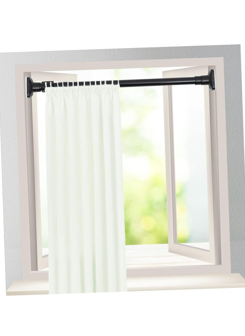 Extendable Clothes Rail, 70-120cm Stainless Steel Extendable Clothes Rail Pole - Hanging Rails for Clothes, Wardrobe, Shower, Kitchen, Windows Adjustable Shower Curtain Pole, 22mm Diameter (Black)