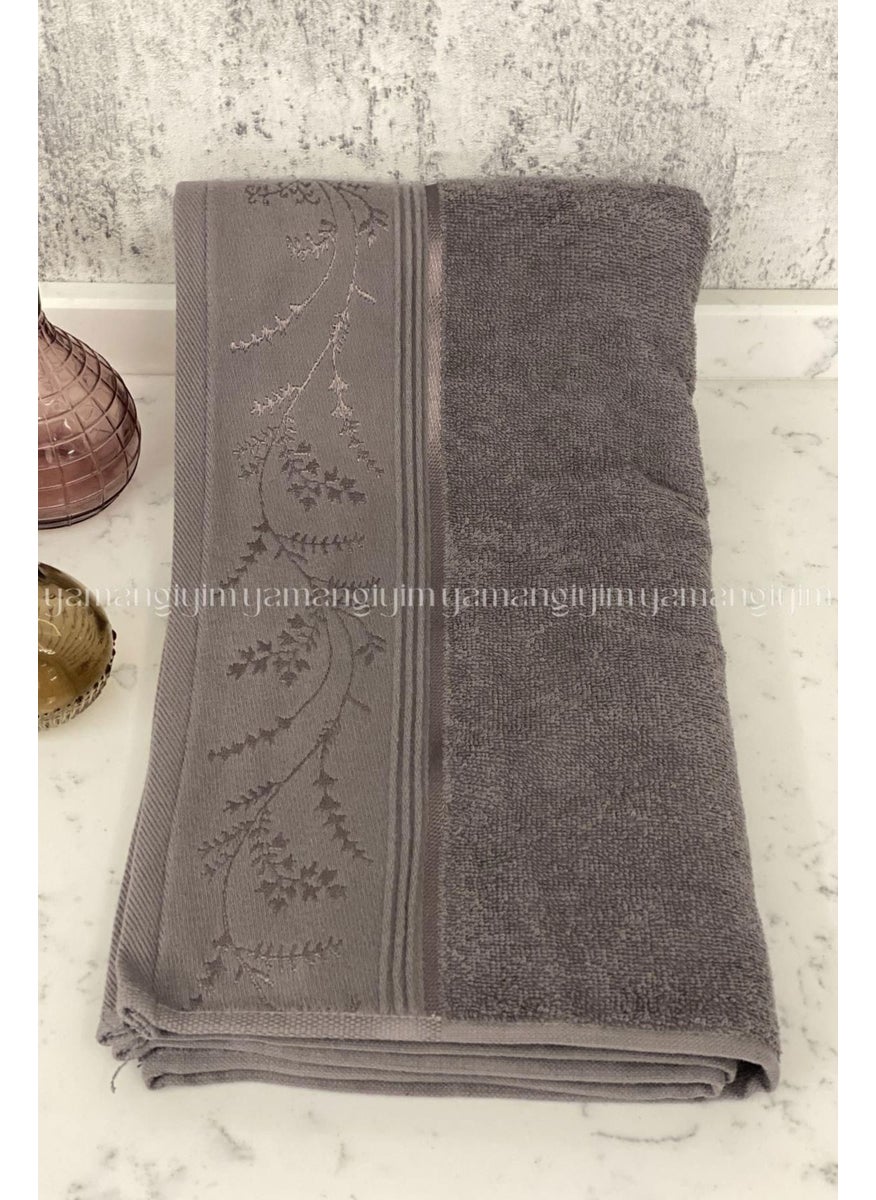 Ditsy Hand-Face Towel 4 Pieces-Anthracite