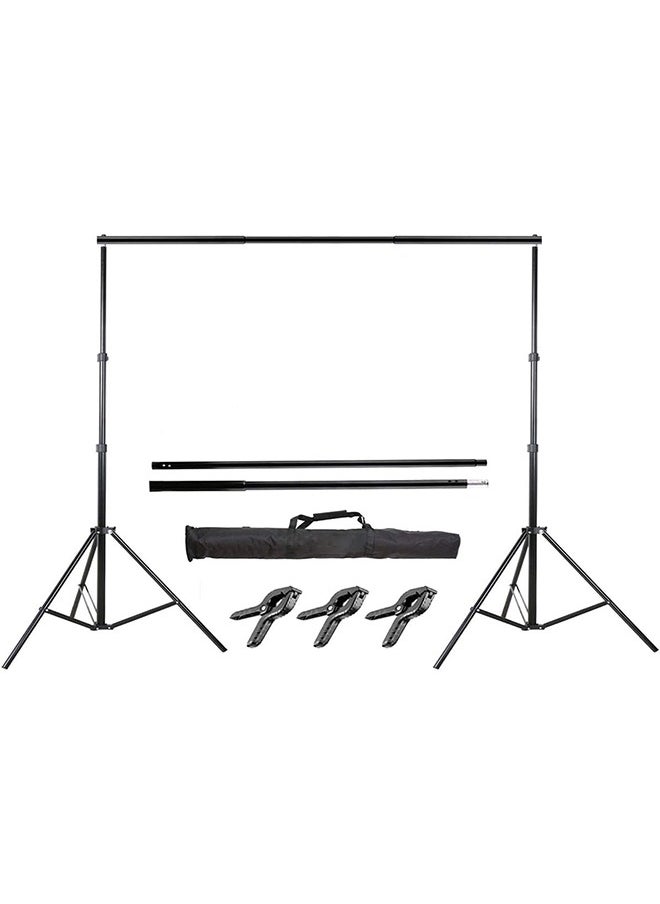 Photo Video Studio Adjustable Background Stand Backdrop Support System Kit with Photography Background Holder Carry Bag
