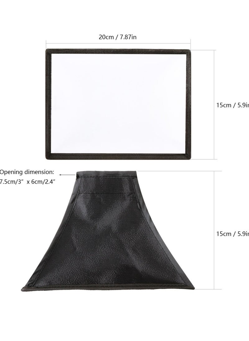 2 Pack Collapsible Flash Diffuser Softbox Set with Storage Pouch - 8