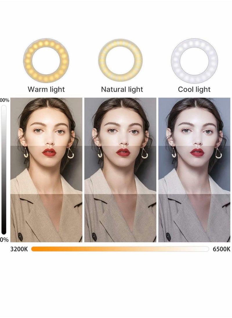 Ring Light, Phone Selfie Ring Light LED Mini Circle Light for Zoom Call, Self Broadcasting, Live Streaming, Online Meeting, Photography