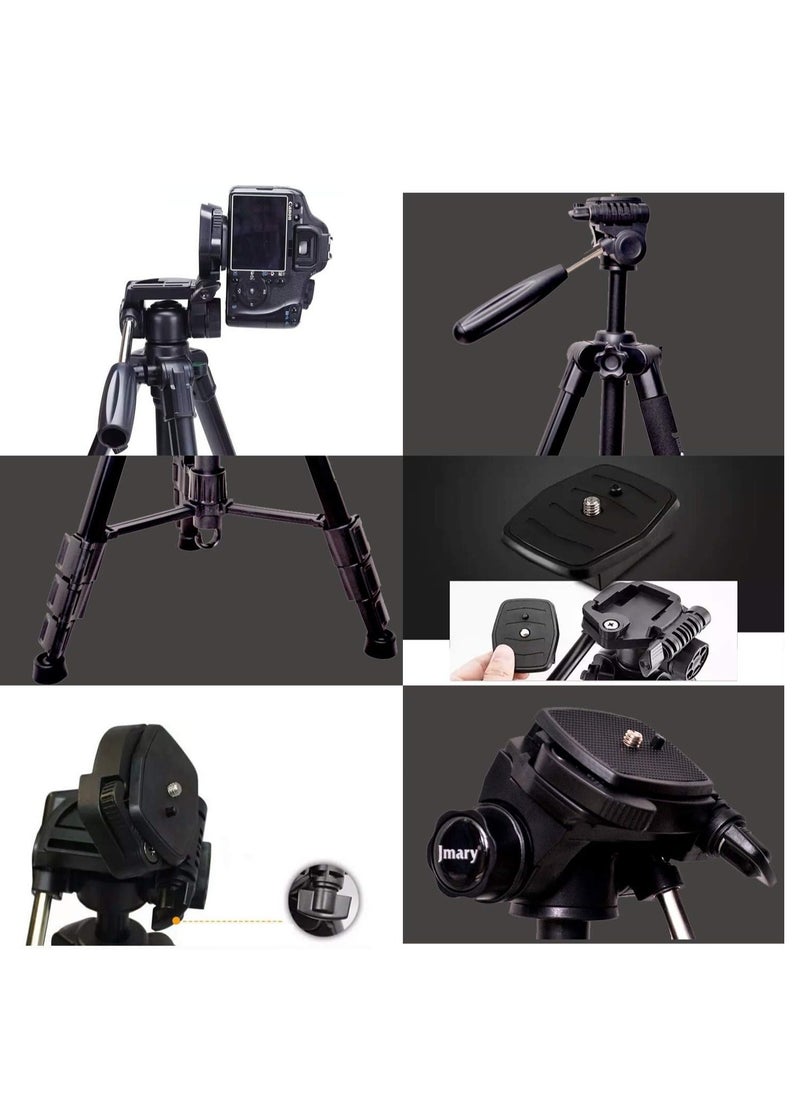 Jmary KP-2264 Professional Aluminium Tripod Monopod for All DSLR Cameras (Black)