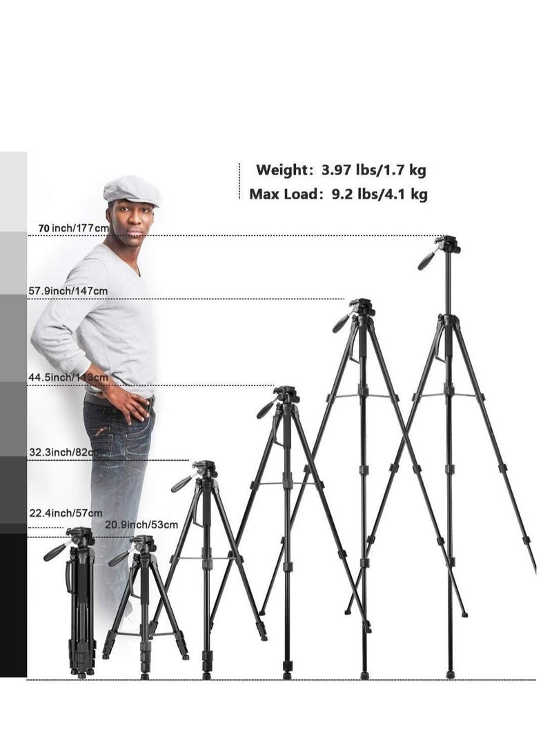 Jmary KP-2264 Professional Aluminium Tripod Monopod for All DSLR Cameras (Black)