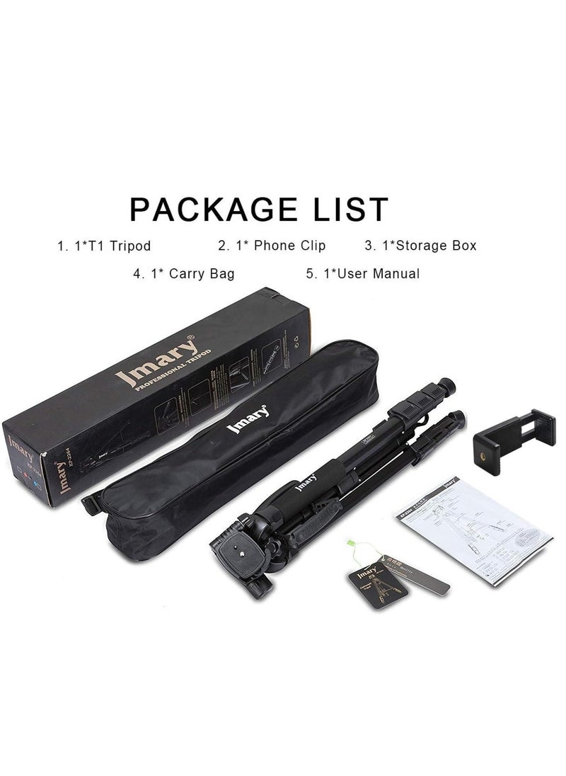 Jmary KP-2264 Professional Aluminium Tripod Monopod for All DSLR Cameras (Black)