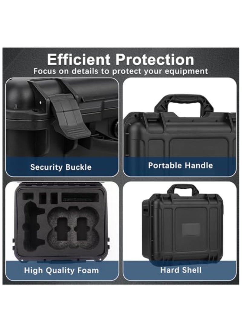 Portable Waterproof Hard Case for DJI Neo Drone DJI Neo Fly More Combo DJI RC-N3 RC-N2 Remote Controllers and Accessories (Case Only)