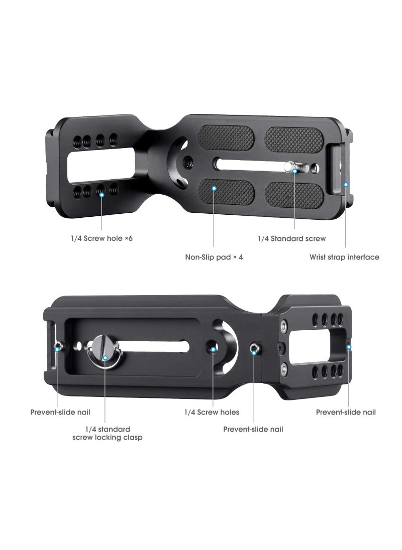 DSLR Camera L-Type Quick Release Plate for Easy Vertical and Horizontal Switching on Tripods and Monopods - Stabilizer Quick Release Board.