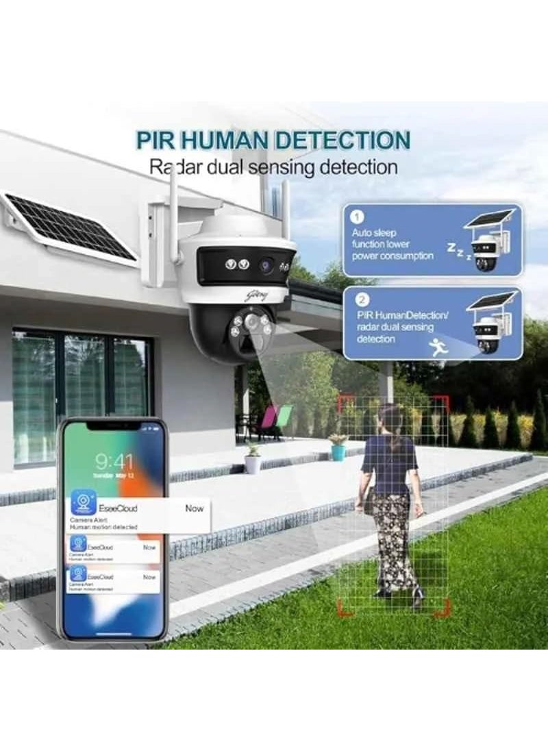 Godrej Ace Pro Green Linkage 4G Solar Powered PT Camera 3MP 3MP Dual Monitoring