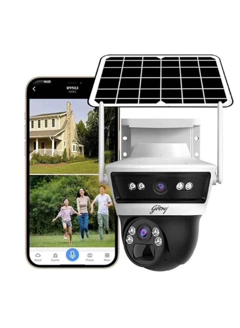 Godrej Ace Pro Green Linkage 4G Solar Powered PT Camera 3MP 3MP Dual Monitoring