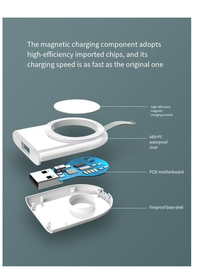Watch wireless charger suitable for wireless charging magnetic charging generations 1-9 (USB single wire watch charging)