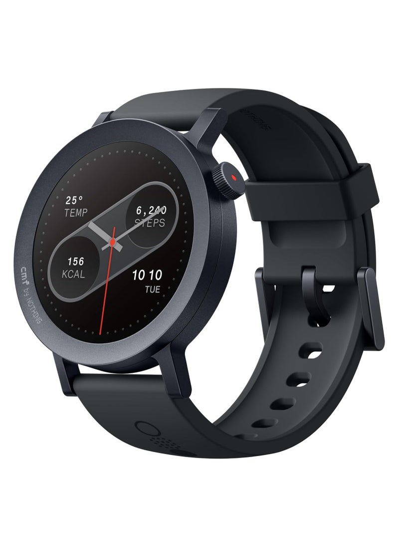 CMF Watch Pro 2 Smartwatch for Men Women, Fitness Tracker with Heart Rate, SpO₂ Monitoring,120 Sports Model, Bluetooth Calls with AI Noise Reduction, IP68 Waterproof with GPS for Android IOS Dark Grey