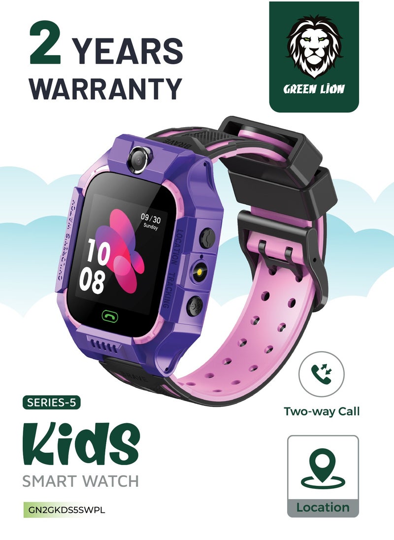 Kids Smart Watch Series 5 with Games, Math Learning, Safe Zone for Children, 1.44” Color Display, Long Battery Life & Child Safety Features/ Fun & Educational Smartwatch for Kids - Purple