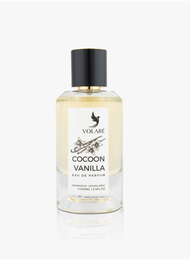 Volare Cocoon Vanilla | Floral Vanilla Fragrance with Coconut, Jasmine & Woody Base | Eau De Parfum for Women - 100ml