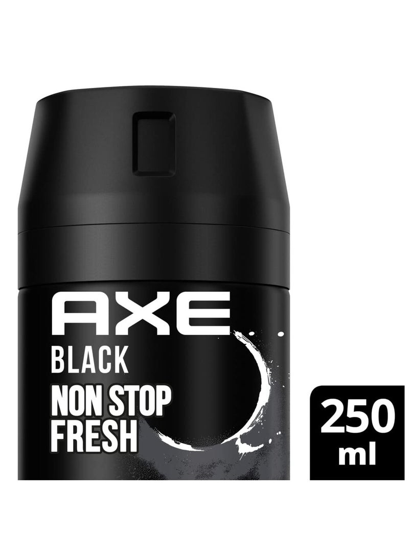 Non Stop Fresh Black Body Spray Deodorant 6x250ml