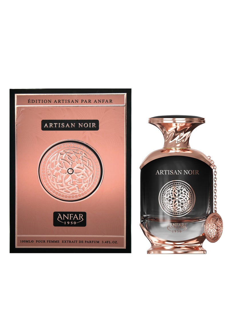 ANFAR 1950 ARTISAN NOIR Unisex Extrait de Parfum, 100ml, Tangerine, Nectarine, Apple, Black Currant, Rose, Gardenia,FOR MEN AND WOMEN