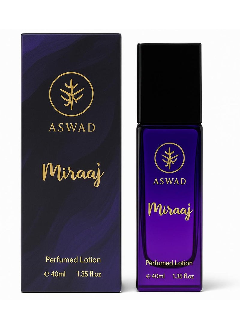 ASWAD Miraj Perfumed Lotion 40ml + Maryam Long-Lasting Body Lotion 40ml Combo Set