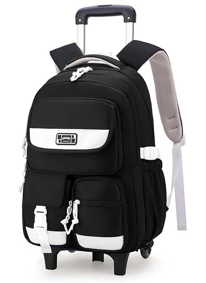 Rolling Backpack for Girls Boys, Fashion Trolley School Bags Large Capacity Wheeled Kids' Luggage Bag,Trolley Bookbag for Elementary Student