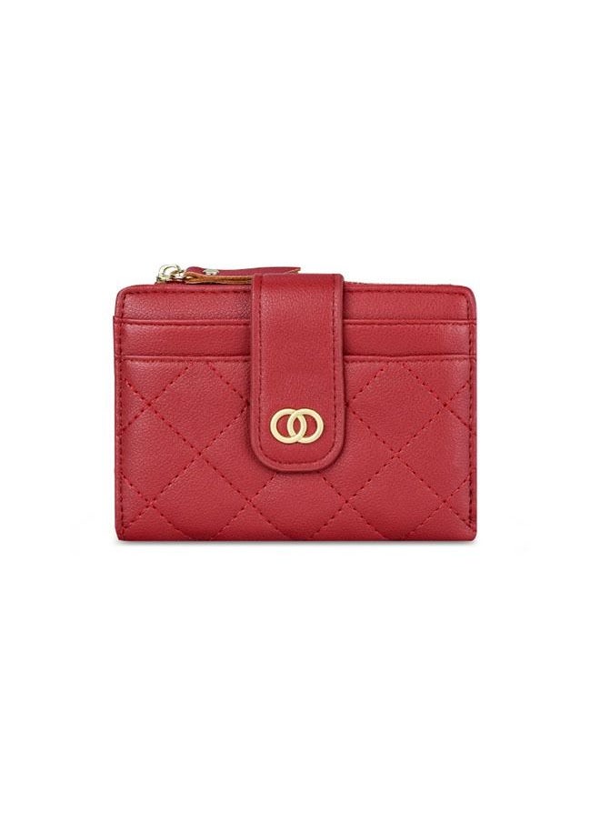 Women's Wallet Vertical Metal Buckle Elegant Multi Card Wallet