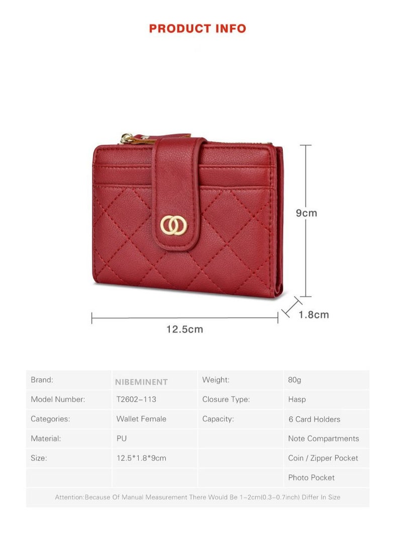 Women's Wallet Vertical Metal Buckle Elegant Multi Card Wallet
