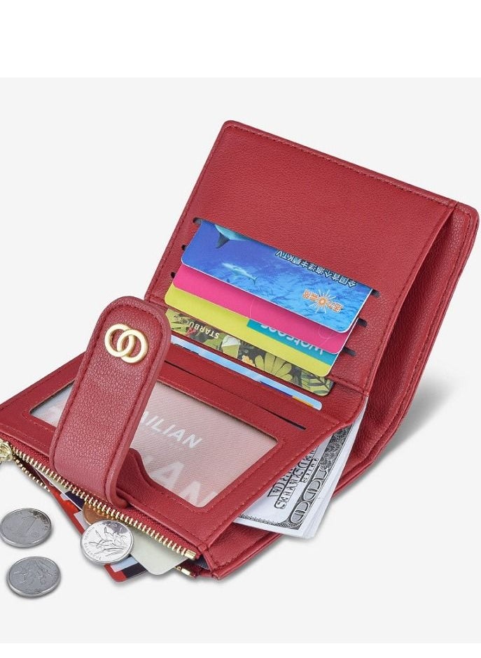 Women's Wallet Vertical Metal Buckle Elegant Multi Card Wallet