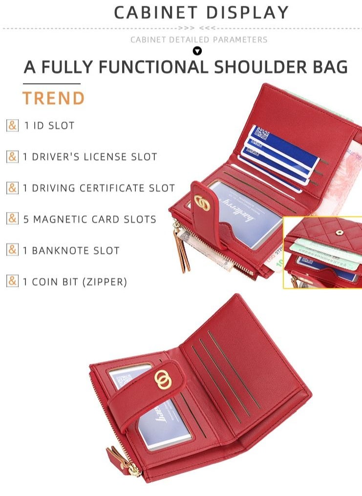 Women's Wallet Vertical Metal Buckle Elegant Multi Card Wallet