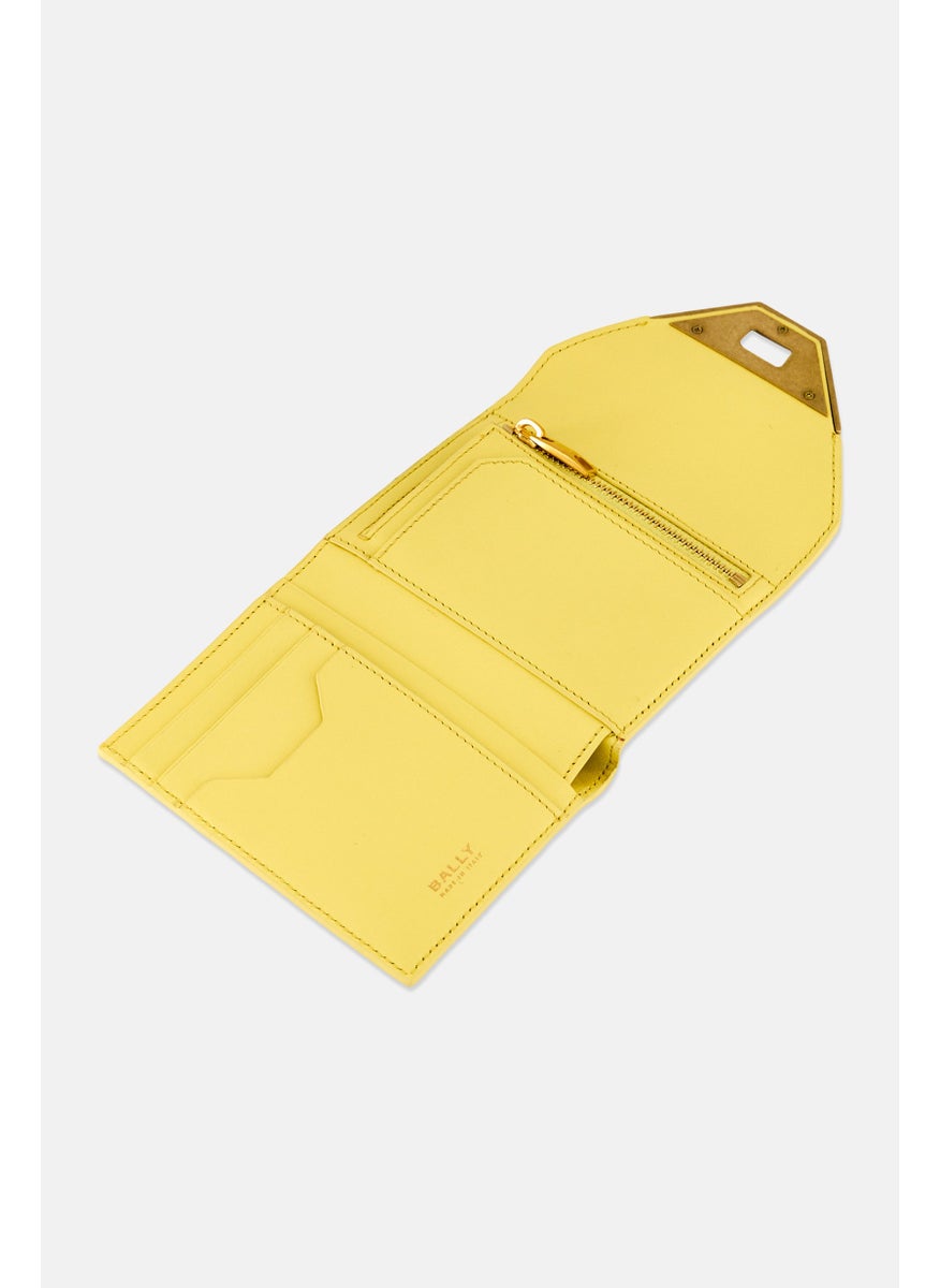 Women Brand Logo Wallet, Yellow