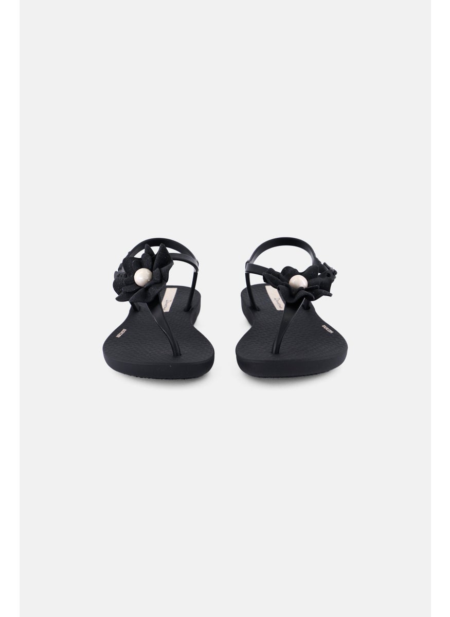 Kids Girls Adjustable Buckle Fashion Slippers, Black