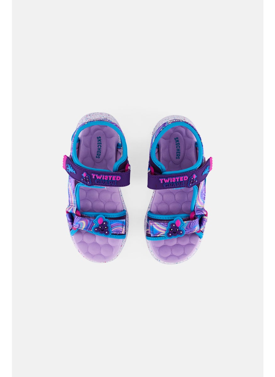 Kids Girl Jumpsters Splasherz Velcro Closure Sandals, Purple
