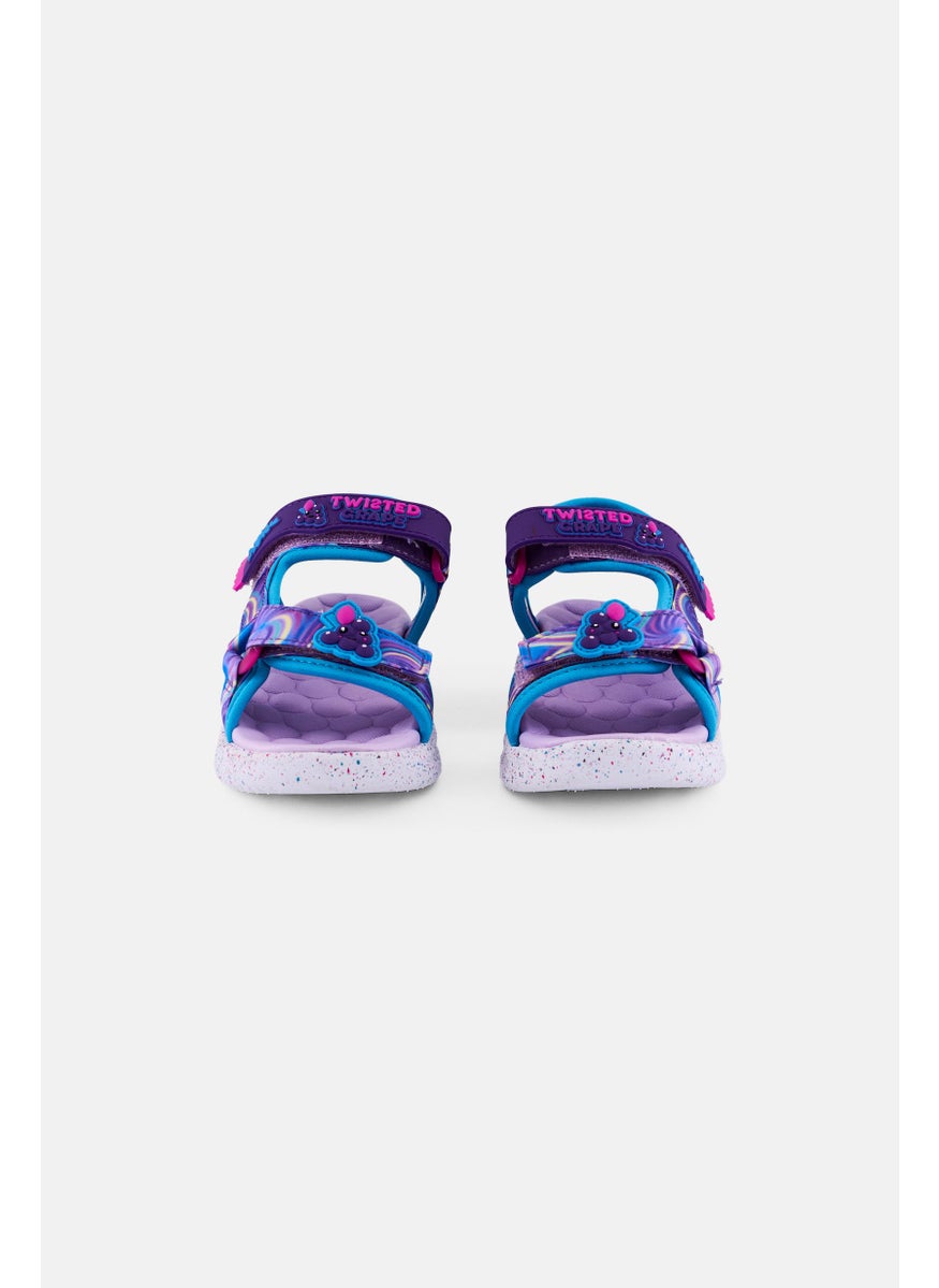 Kids Girl Jumpsters Splasherz Velcro Closure Sandals, Purple
