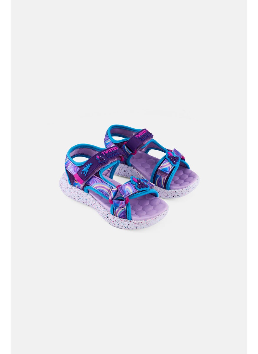 Kids Girl Jumpsters Splasherz Velcro Closure Sandals, Purple