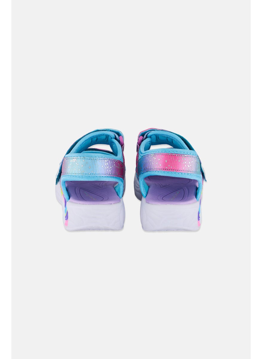 Kids Girl Majestic Bliss Velcro Closure Sandals, Turquoise