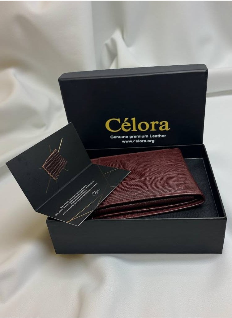 Men’s Genuine Leather Wallet with Built-in Card Holder –celora