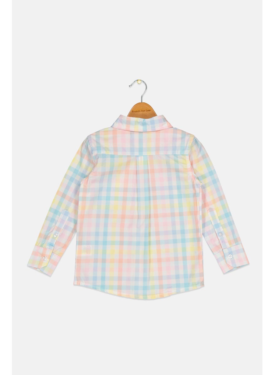 Toddlers Boy Allover Print Casual Shirt, Multicolor
