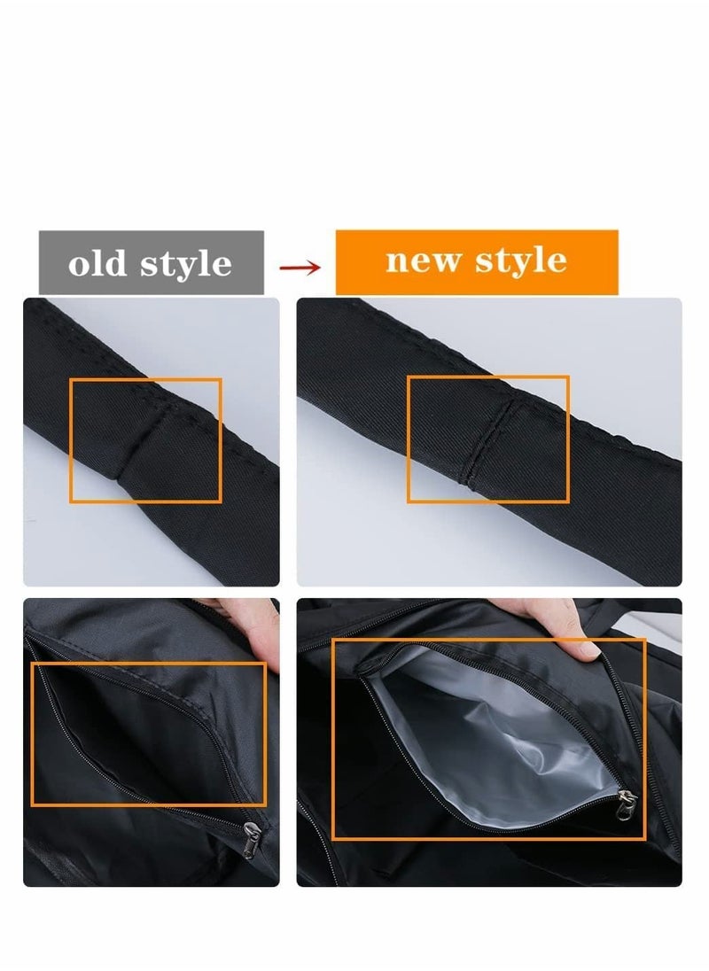 Versatile Waterproof Gym Bag with Yoga Mat Strap, Large Sports Duffel for Travel, Training and Weekend Getaways, Includes Shoes Compartment, Stylish Black Design