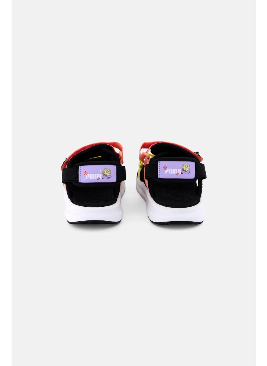 Kids Boy Evolve Velcro Closure Sandals, Black Combo