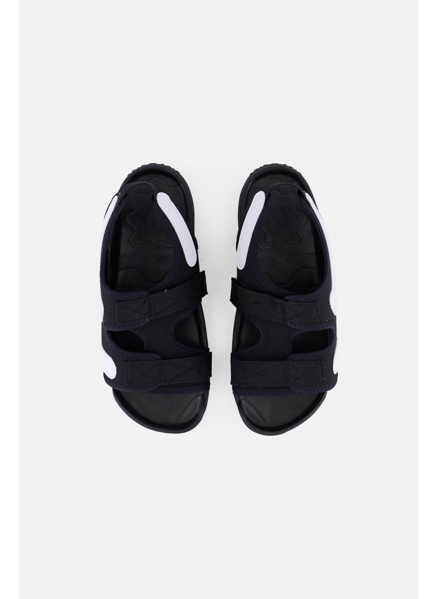 Kids Boy Sunray Adjust 6 GS Velcro Closure Outdoor Sandals, Black