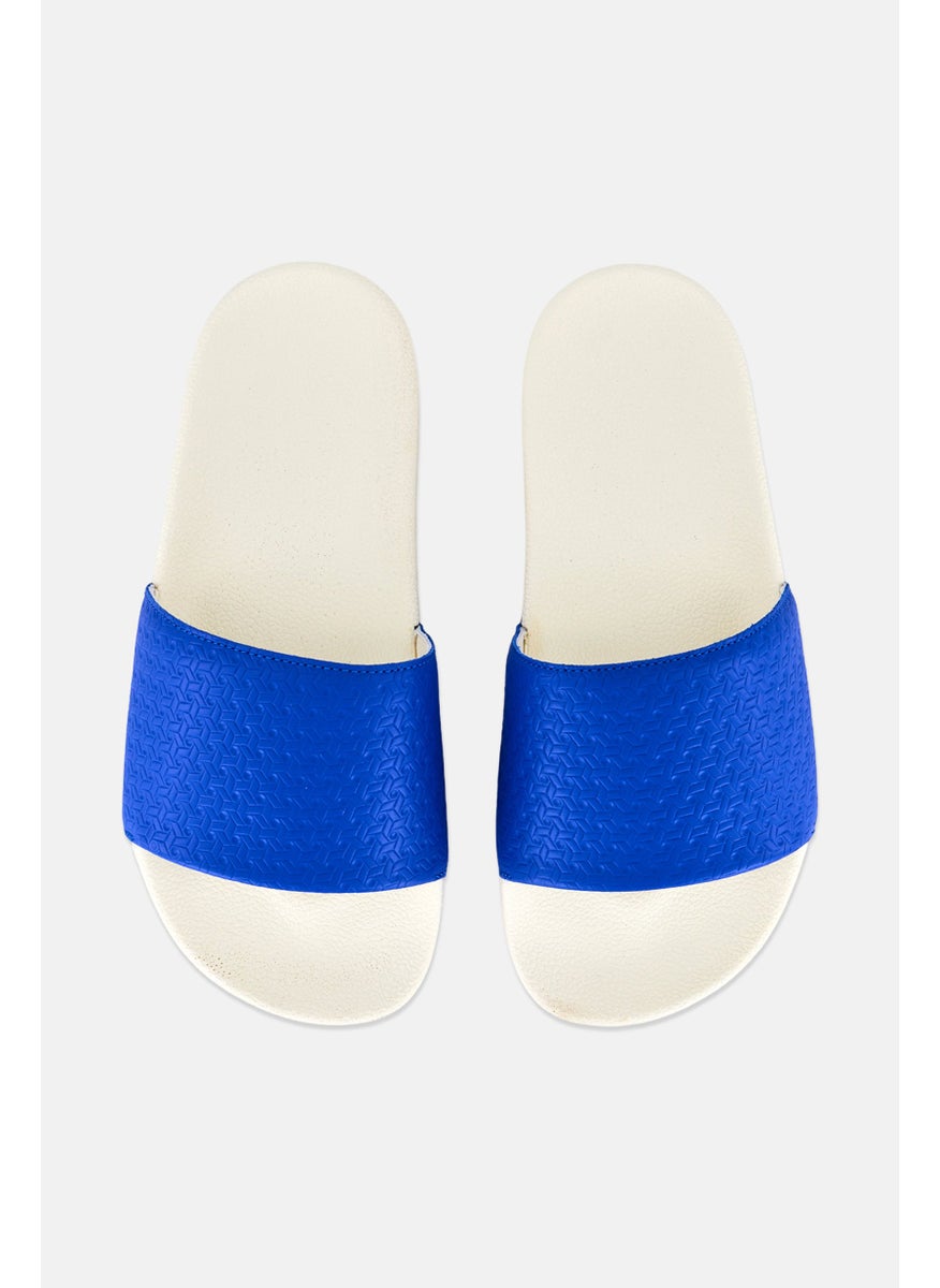 Kids Boy Adilette Slip On Slides, Blue