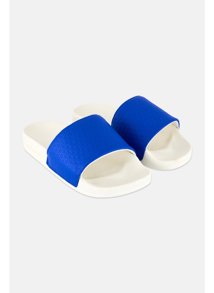Kids Boy Adilette Slip On Slides, Blue