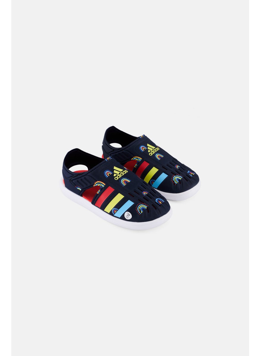 Kids Boy Velcro Closure Outdoor Sandal, Navy Blue