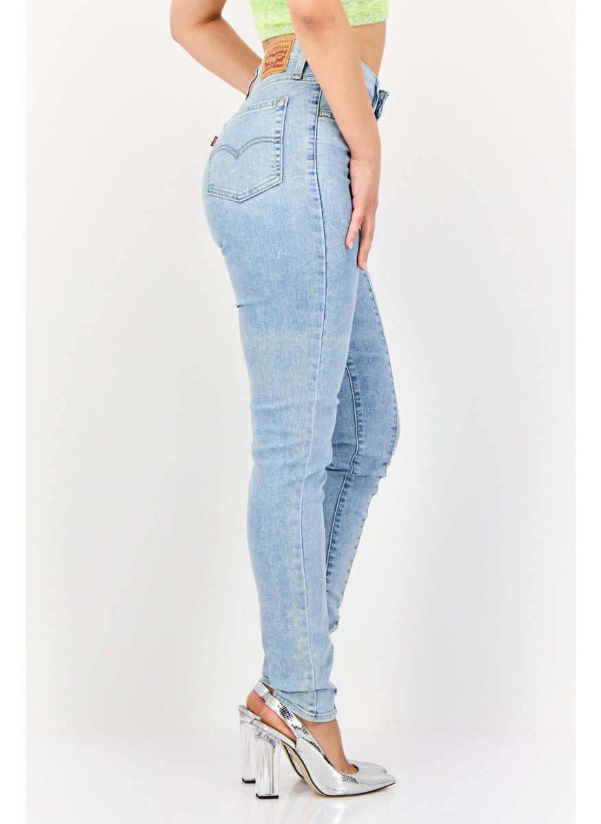 Women Skinny Fit Washed Stretchable Denim, Light Blue