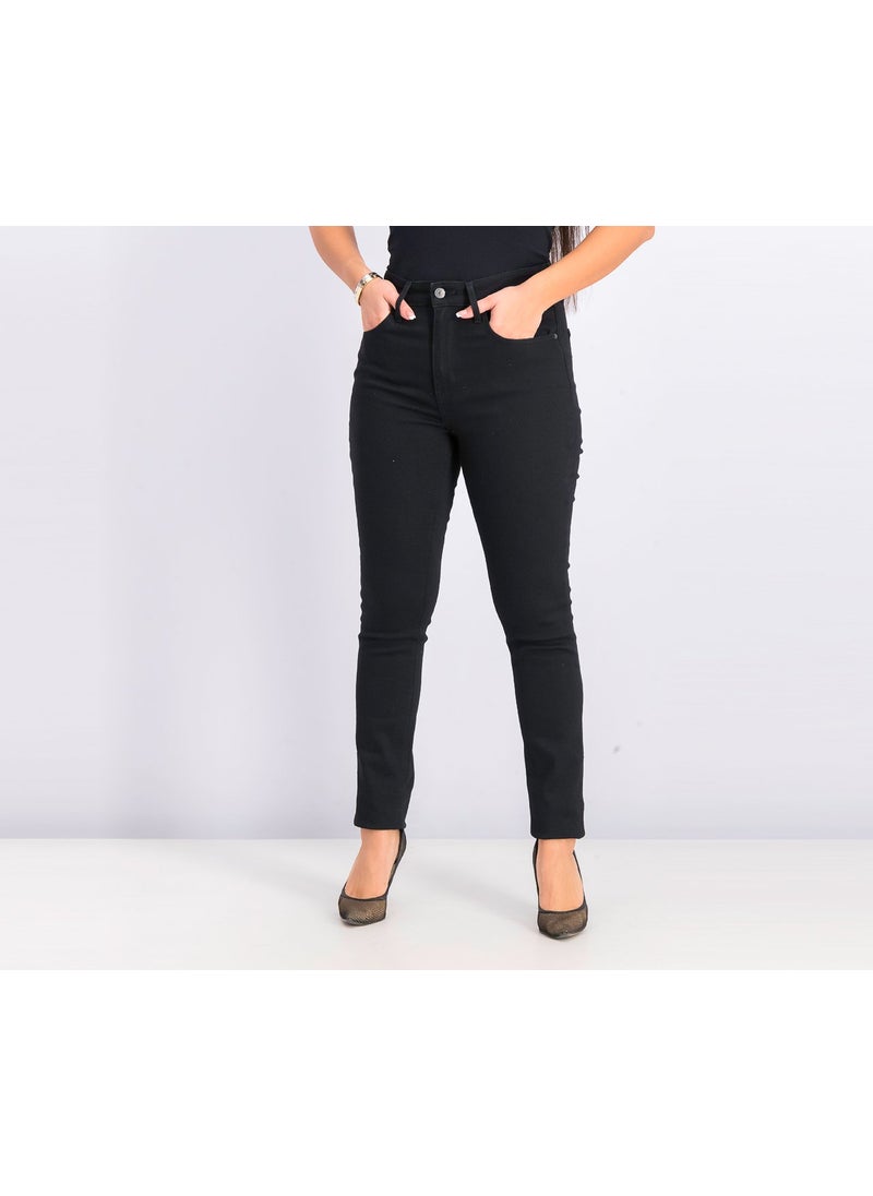 Women High,Rise Skinny Jeans, Black