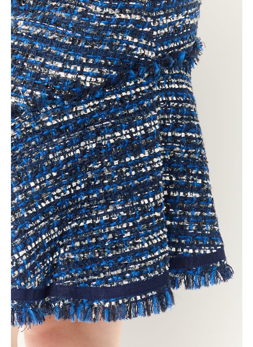 Women Textured Mini Skirt, Multicolor