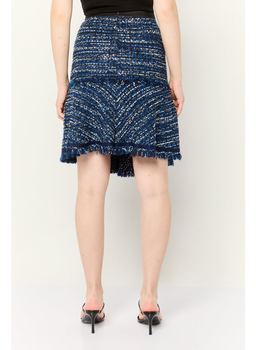 Women Textured Mini Skirt, Multicolor