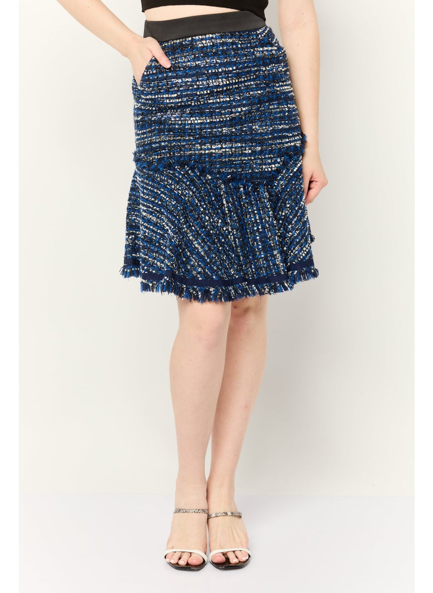 Women Textured Mini Skirt, Multicolor