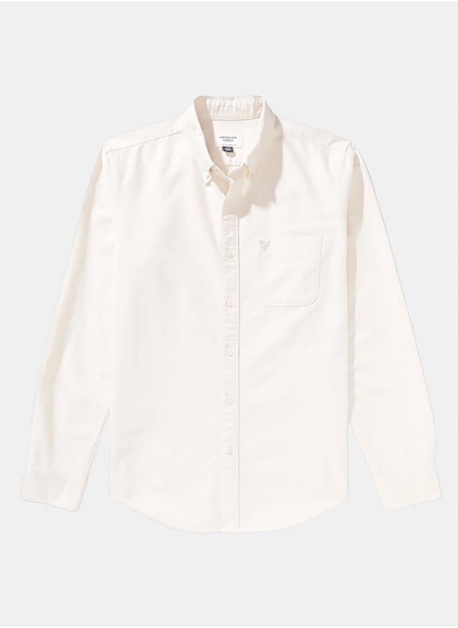AE Everyday Striped Oxford Button-Up Shirt