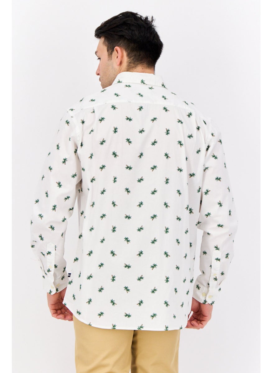 Men Classic Fit Graphic Print  Long Sleeves Casual Shirt, Multicolor
