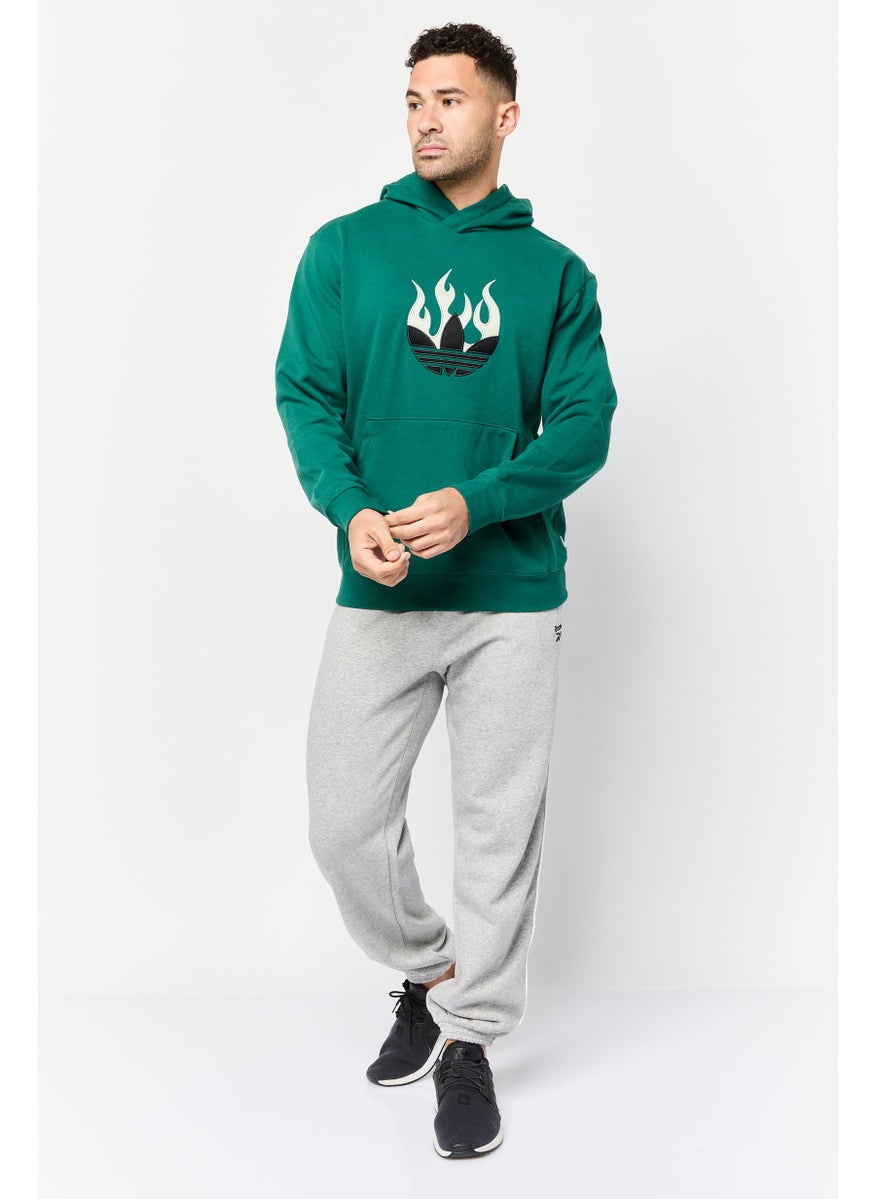Men Sportswear Fit Long Sleeve Outdoor Sweatshirt, Green