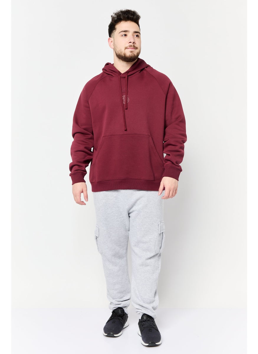 Men Sportswear Fit Outdoor Sweatshirts, Maroon