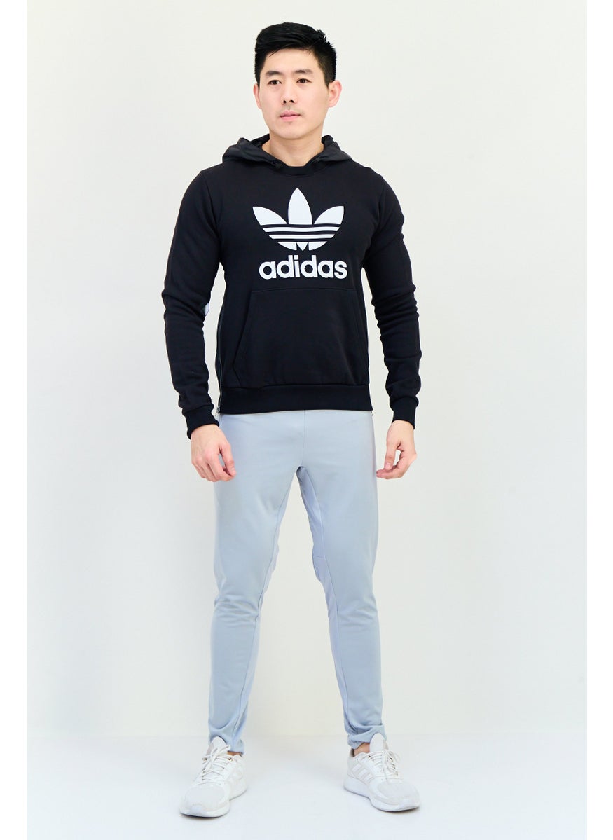 Men Sportswear Fit Long Sleeves Outdoor Hoodie, Black
