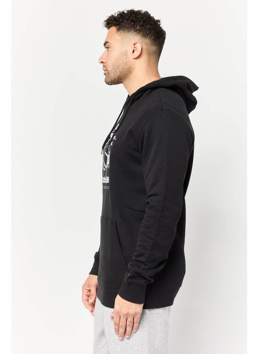 Men Sportswear Fit Long Sleeve Outdoor Sweatshirt, Black